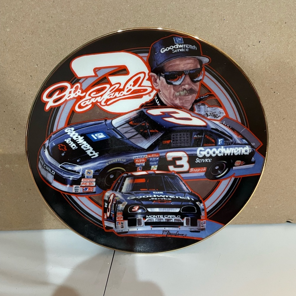 Dale Earnhardt Racing Tribute Wall Plate - Black and Red